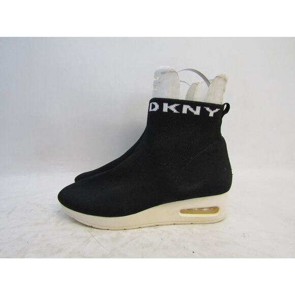 DKNY Womens Size 8 M Black Wedge Ankle Fashion Boots Bootie - Picture 1 of 11